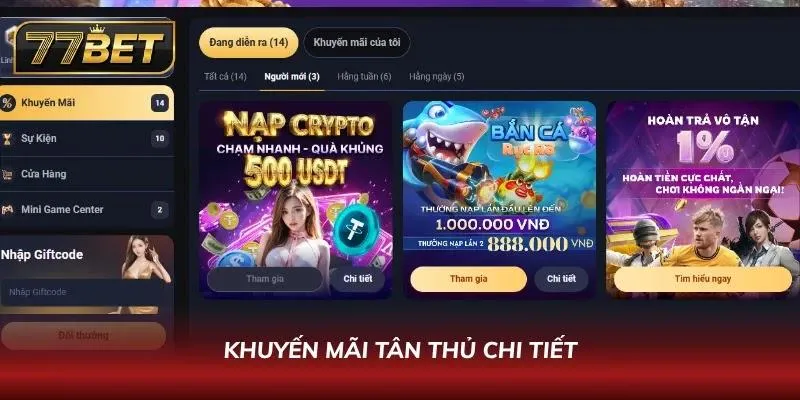 Đăng Ký 77BET Chỉ Trong 60 Giây | Hướng Dẫn Nhận Thưởng Khủng Thống kê các chương trình tri ân đặc quyền cho tài khoản mới