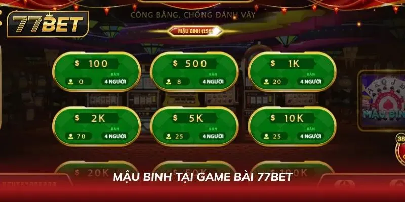 Khám Phá Game Bài 77BET – Sảnh Cược Đẳng Cấp Trong 2026 Mậu binh cực hấp dẫn cho người tham gia