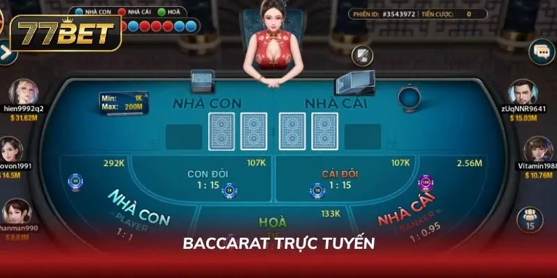 Khám Phá Game Bài 77BET – Sảnh Cược Đẳng Cấp Trong 2026 Baccarat 77BET nổi trội với tỷ lệ trả thưởng hấp dẫn