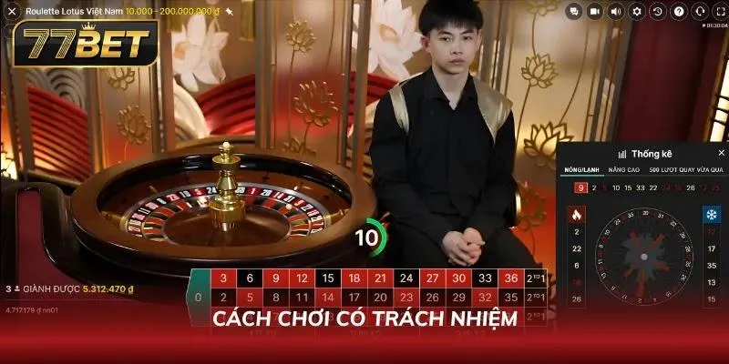 Roulette 77BET – Hướng Dẫn Chơi & Chiến Thuật Thắng 2026 Khám phá cách chơi để trở nên có trách nhiệm